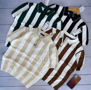 High -End Knit Vein T-Shirt