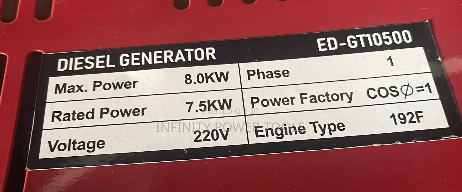 Diesel Generator Ed-Gt10500(Open Body)
