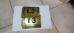 Gold Plate Room Number Labels