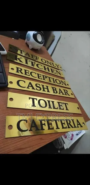Gold Plate and Silver Plated Door Labels
