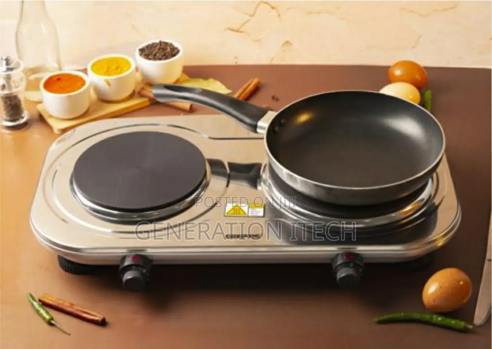 Double Hot Plate - Geepas- Stainless Steel