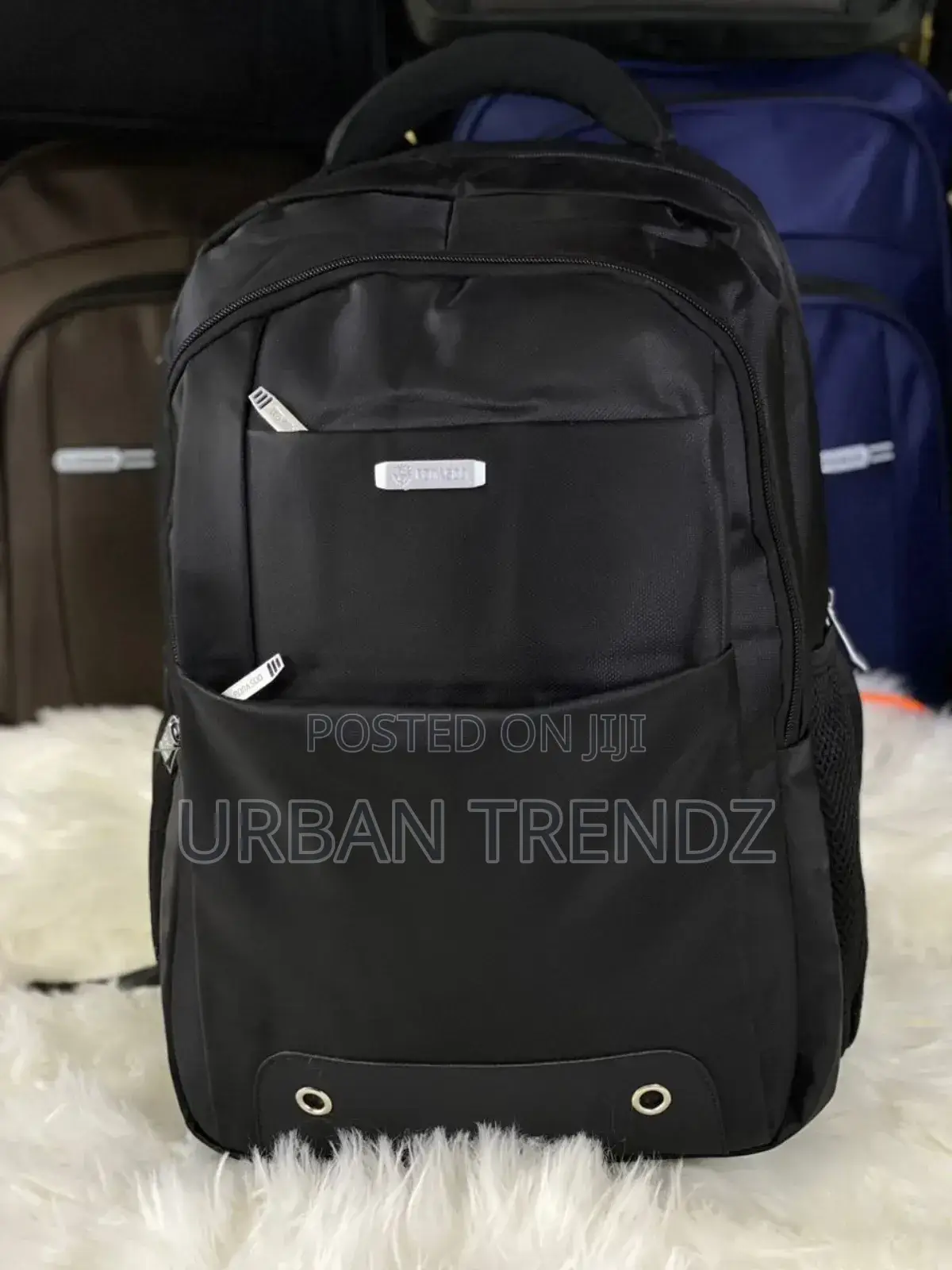 Brown, Solid-Colored Laptop Bag