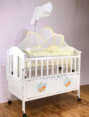 2 in 1 Wooden Bed (With Nets)