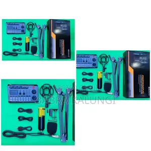 Professional Recording Studio Condenser Mic and Soundcard
