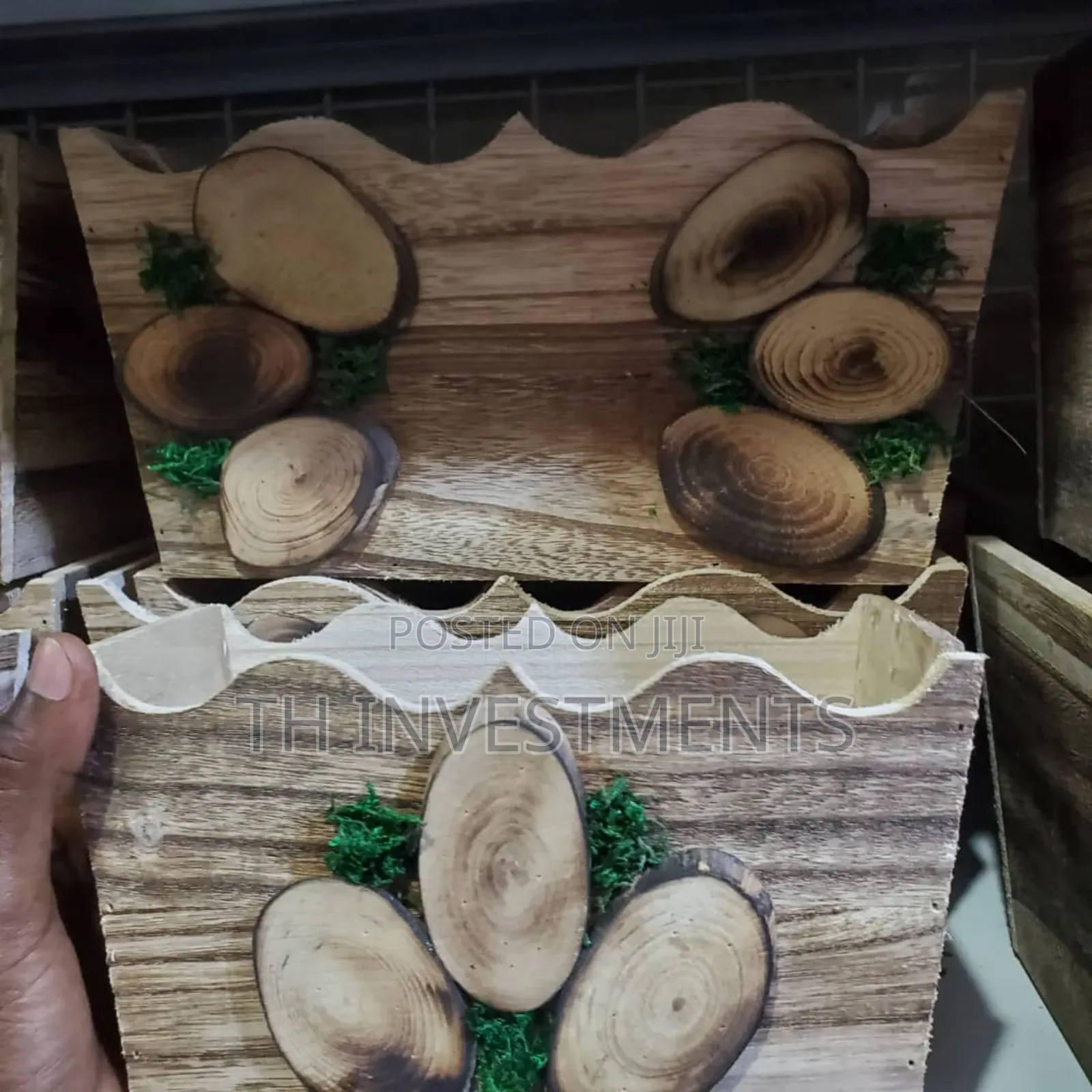Wooden Flower Pot Handicraft Model Ae (Large 