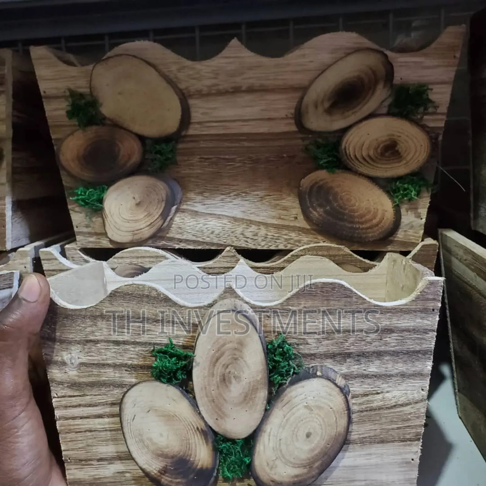 Wooden Flower Pot Handicraft Model Ae (Large 
