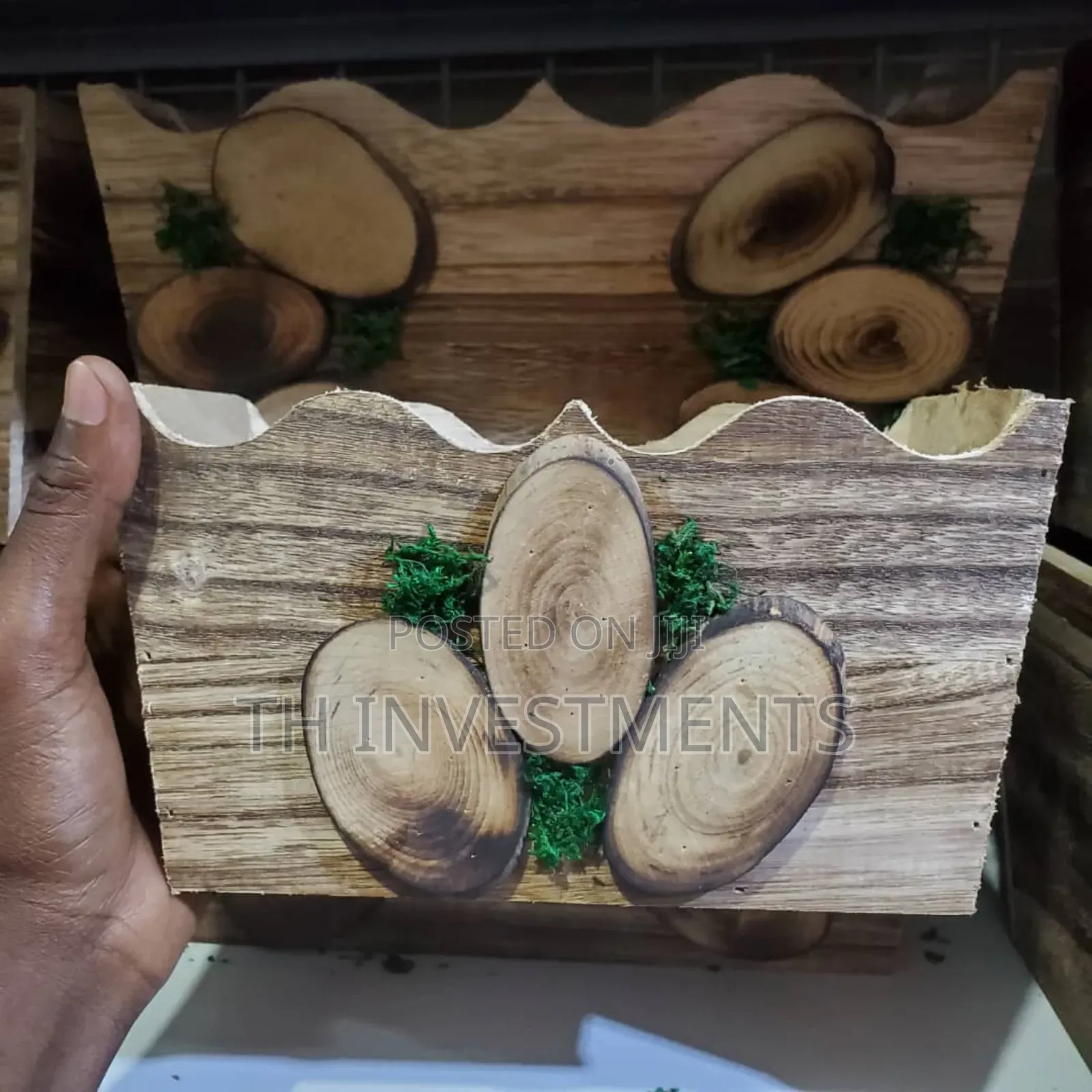 Wooden Flower Pot Handicraft Model Ae (Large 