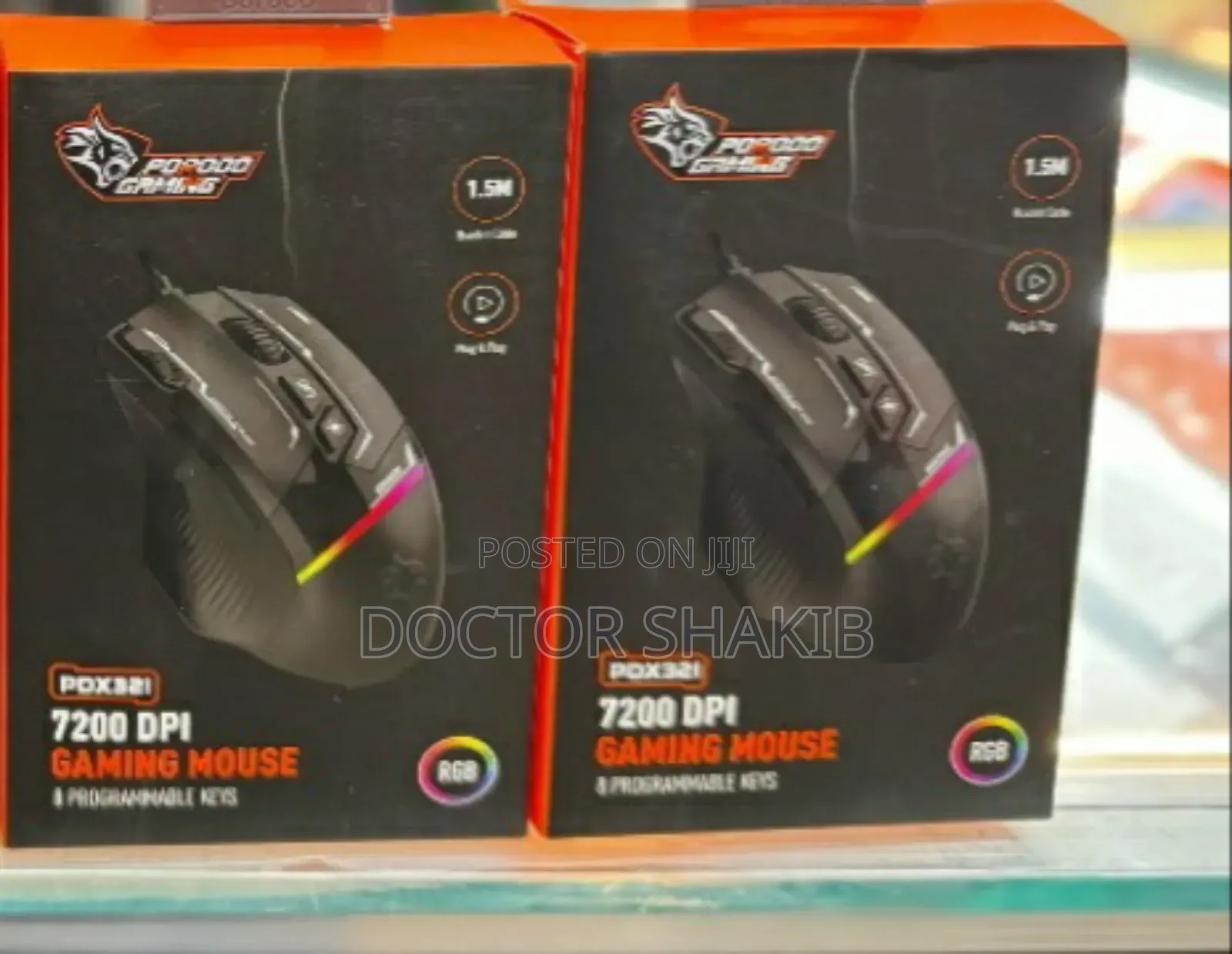 Porodo Gaming 8d RGB Wired Mouse Dpi 7200