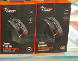 Porodo Gaming 8d RGB Wired Mouse Dpi 7200