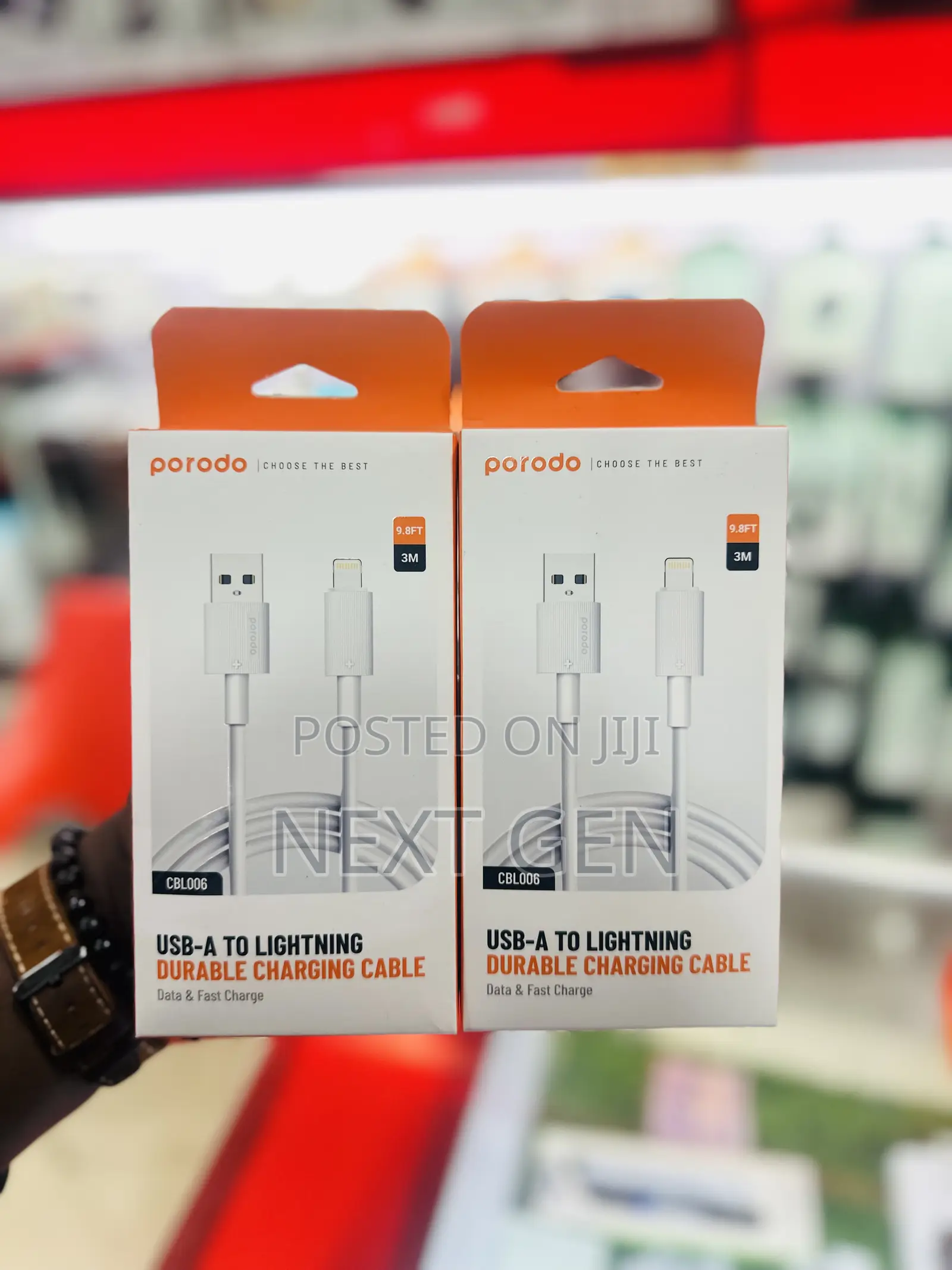 Porodo Usb-a to Lightning Durable Charging Cable