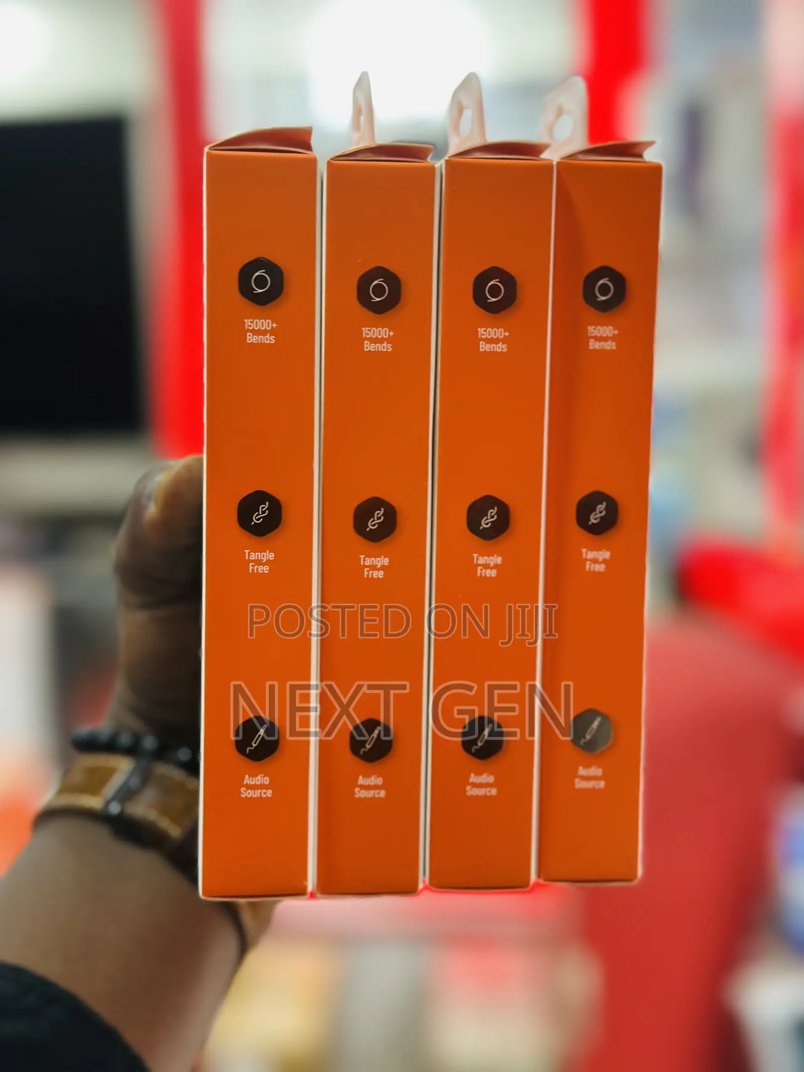 Porodo 2in1 Aux 3.5 to 3.5+Lightning Cable 1.2m