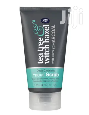UK Boots Tea Tree Witch Hazel Charcoal Facial Scrub
150ml
