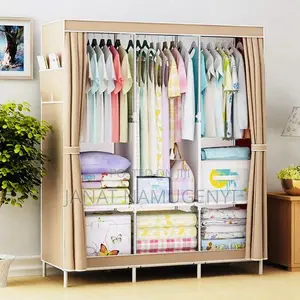 Brown 3 Column Metallic Closet Available 