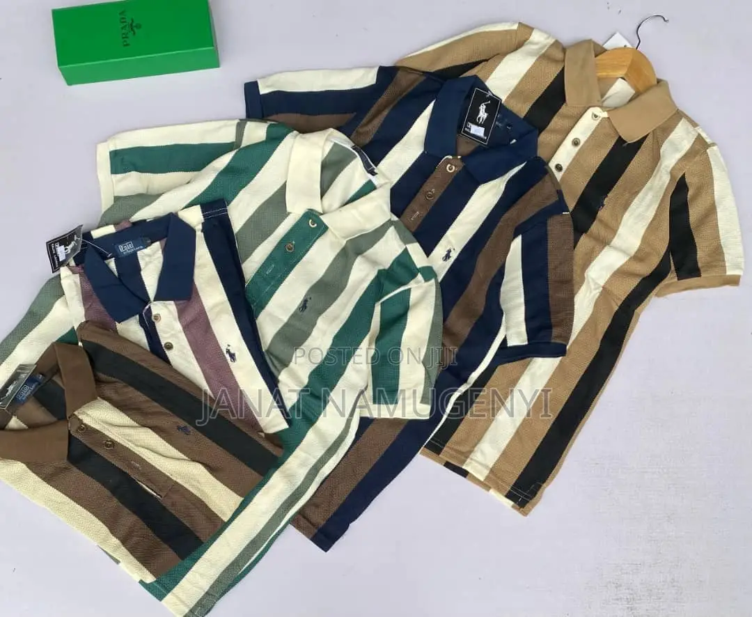 Colored Stripped Tshirts With Black Lines