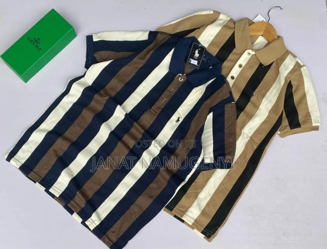 Colored Stripped Tshirts With Black Lines