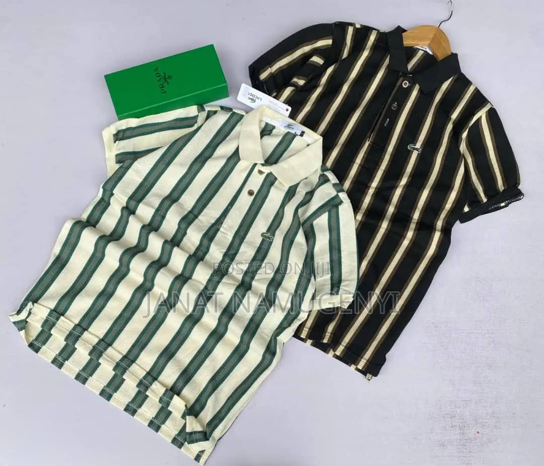 Colored Stripped Tshirts With Black Lines