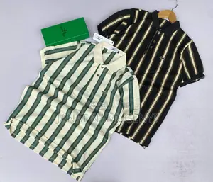 Colored Stripped Tshirts With Black Lines
