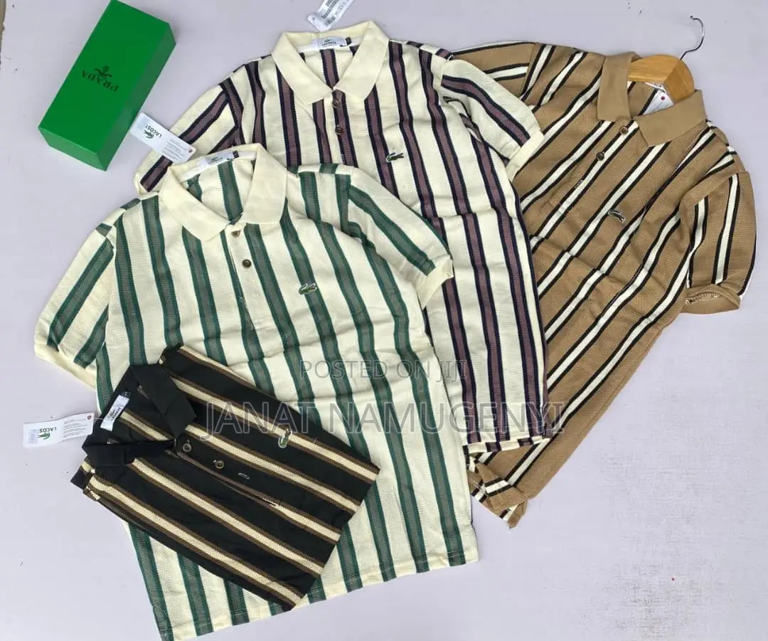 Colored Stripped Tshirts With Black Lines
