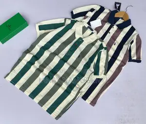 Colored Stripped Tshirts With Black Lines