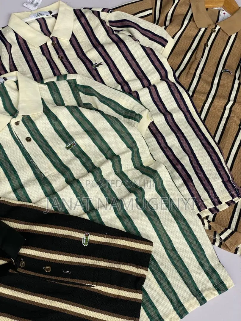Colored Stripped Tshirts With Black Lines