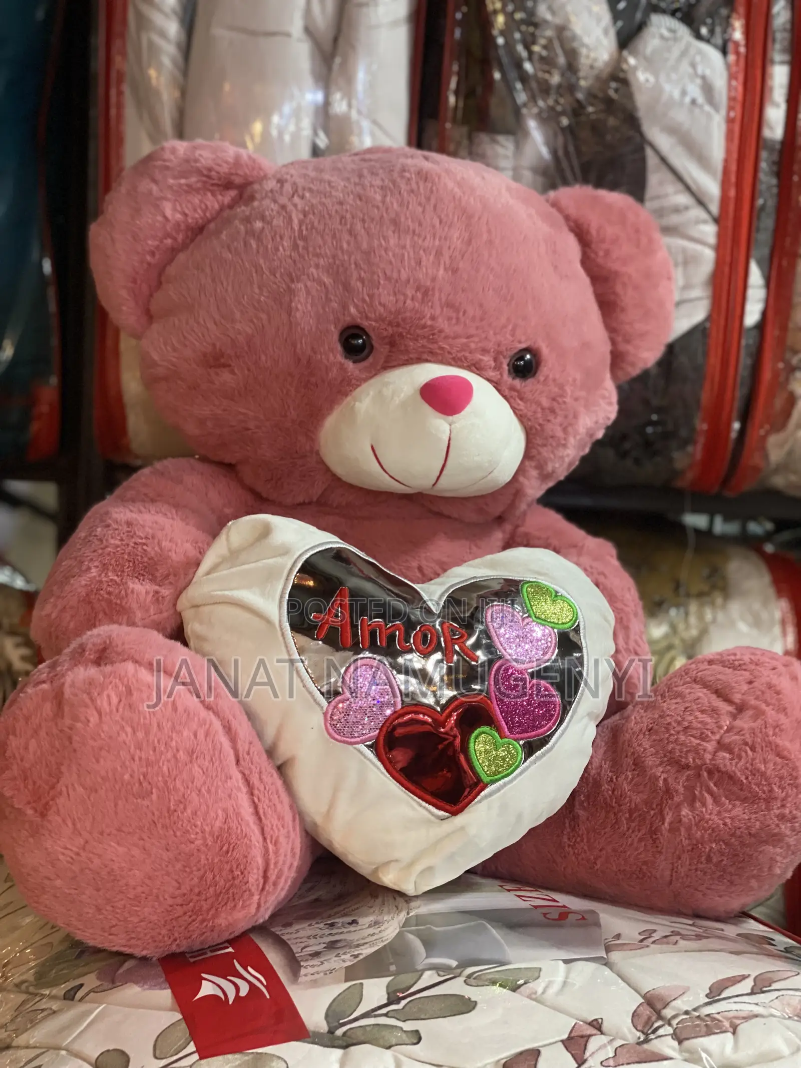 Amor Pink Teddy Bear