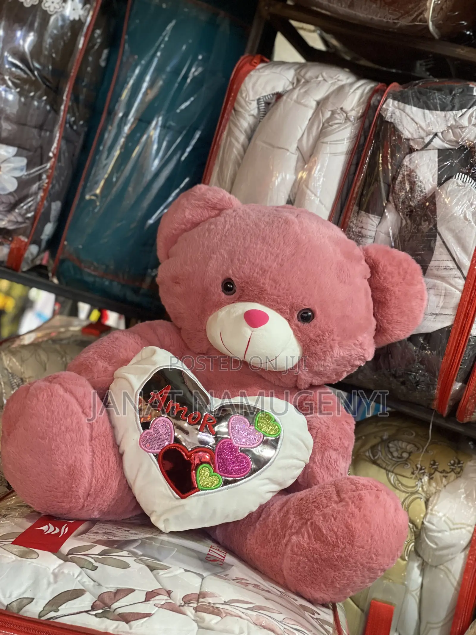 Amor Pink Teddy Bear
