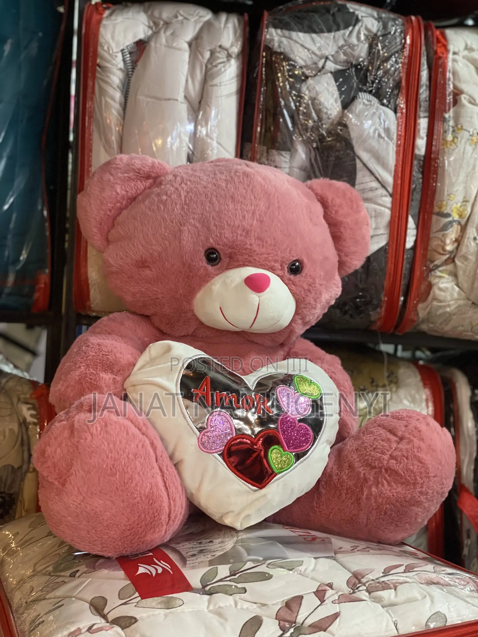 Amor Pink Teddy Bear