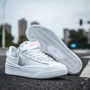 Plain White Nike Draw String Sneaker