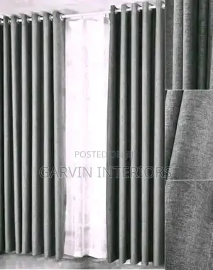 Grey Heavy Curtains Available