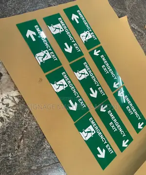 Emergency Exit Acrylic Lables