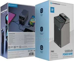Powerology 50000mah Power Bank Super Charger, 65w, 3pd
