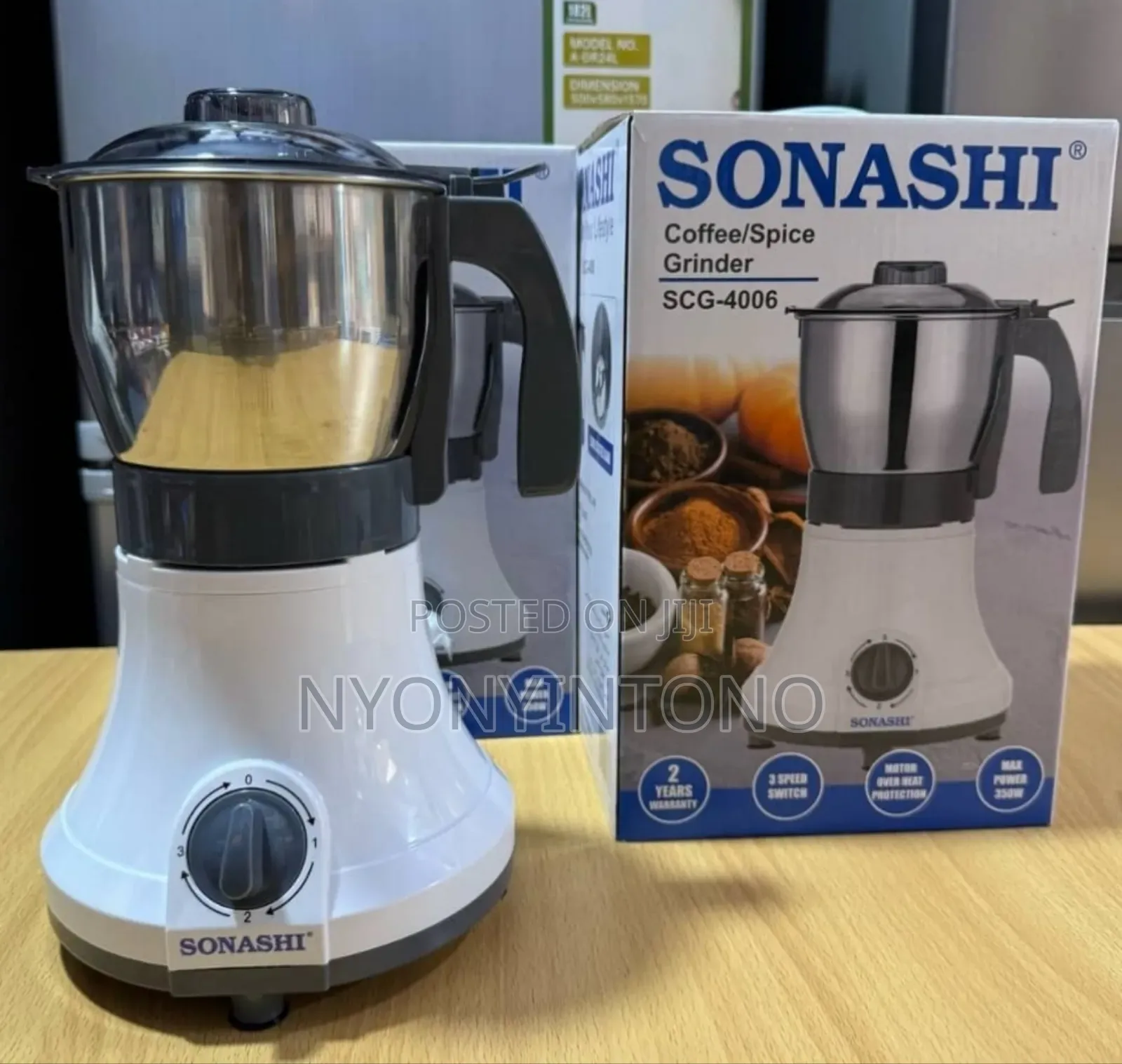 Sonashi Coffee / Spice Grinder With 2yrs Warranty