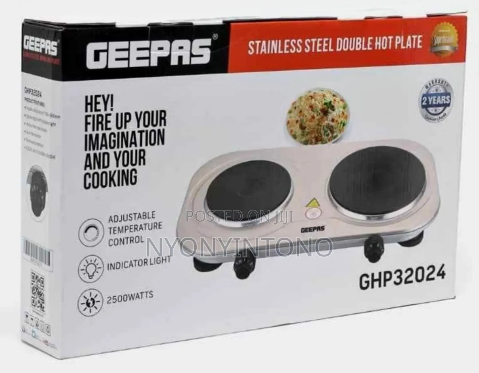 Geepas High-Quality Double Hotplates With 2yrs Warrantee