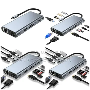 Usb C Hub, Docking Station, 11-in-1 Usb C Adapter