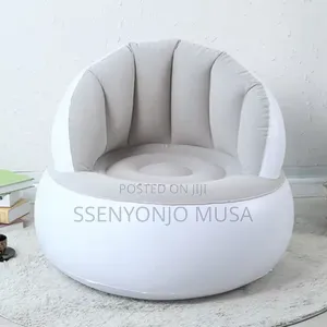 Foldable Inflatable Sofa - Flocking Fabric Lazy Chair