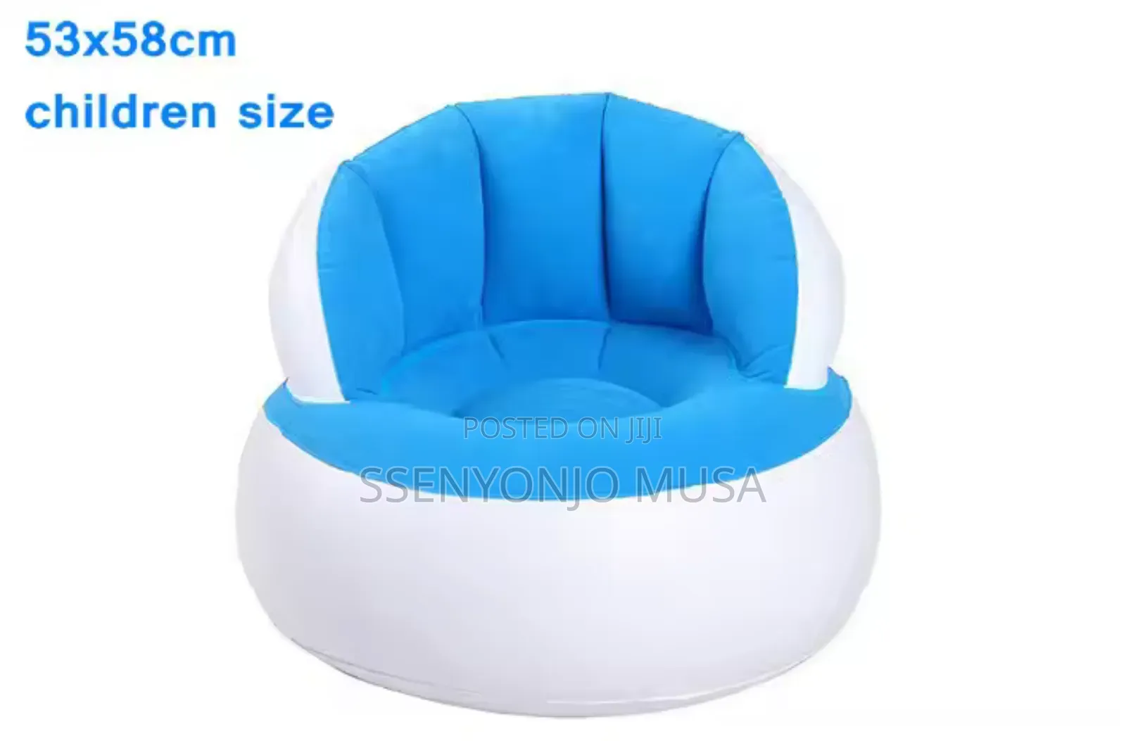 Foldable Inflatable Sofa - Flocking Fabric Lazy Chair