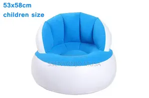 Foldable Inflatable Sofa - Flocking Fabric Lazy Chair