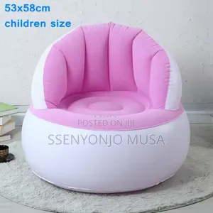 Foldable Inflatable Sofa - Flocking Fabric Lazy Chair