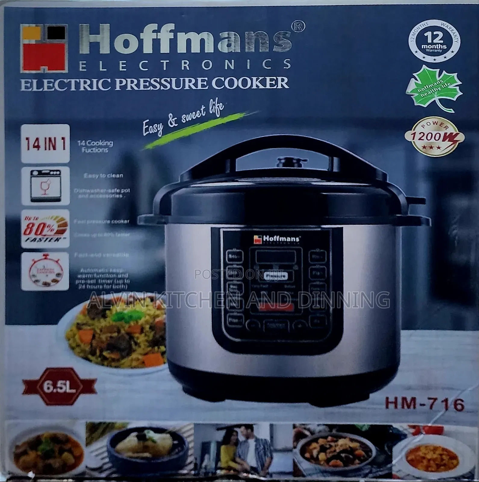 Electric Pressure Cooker Hoffman 6.5l