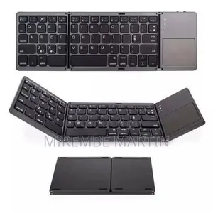 Portable Wireless Bluetooth Foldable Keyboard With Touch Pad