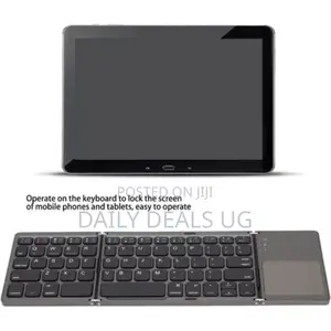 Foldable Bluetooth Keyboard, Pocket Size, With Touchpad-Grey