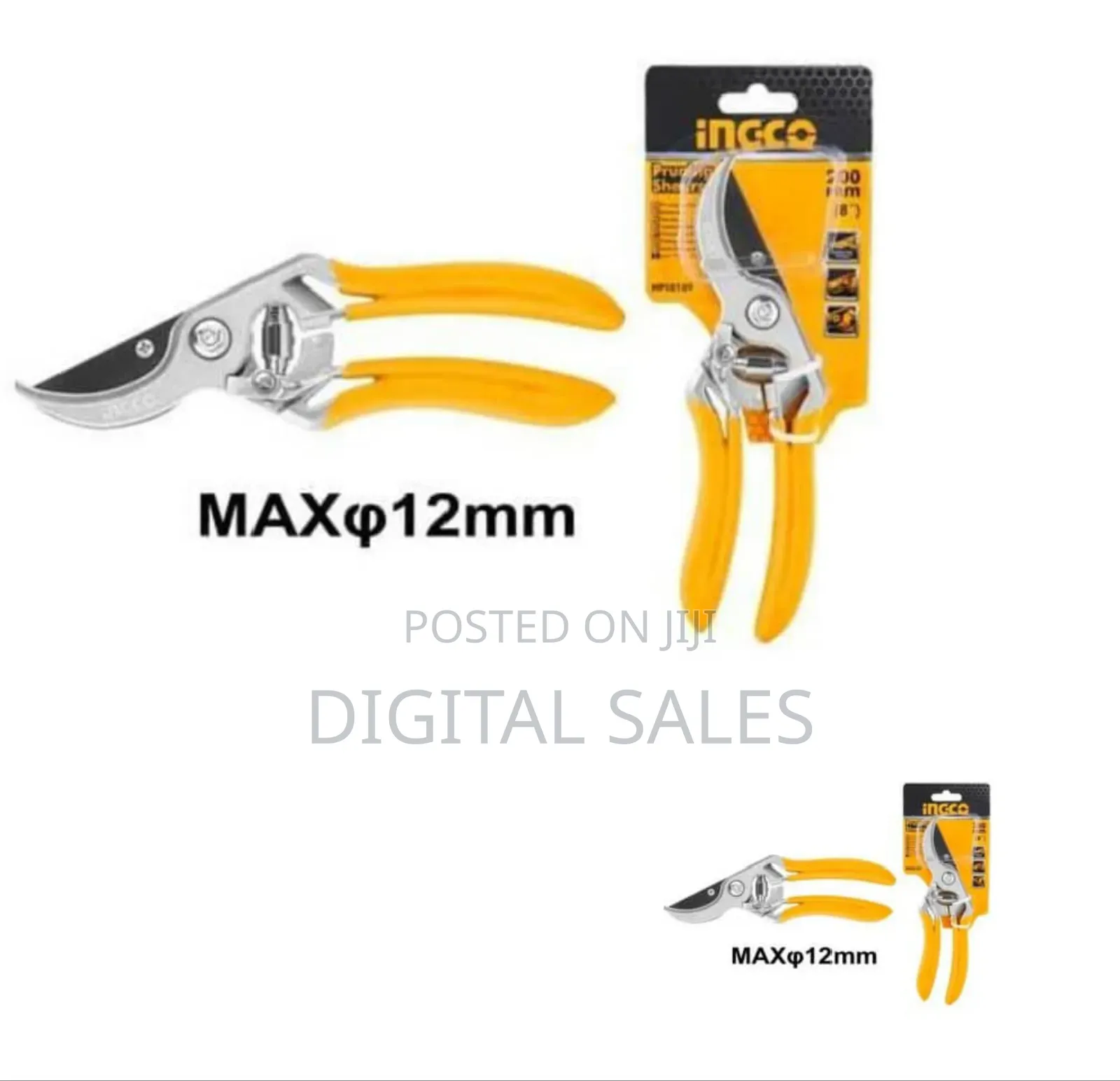 Ingco Pruning Shear - Orange / Black