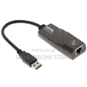 3.0 Usb High Speed Ethernet Network Adapter-Black