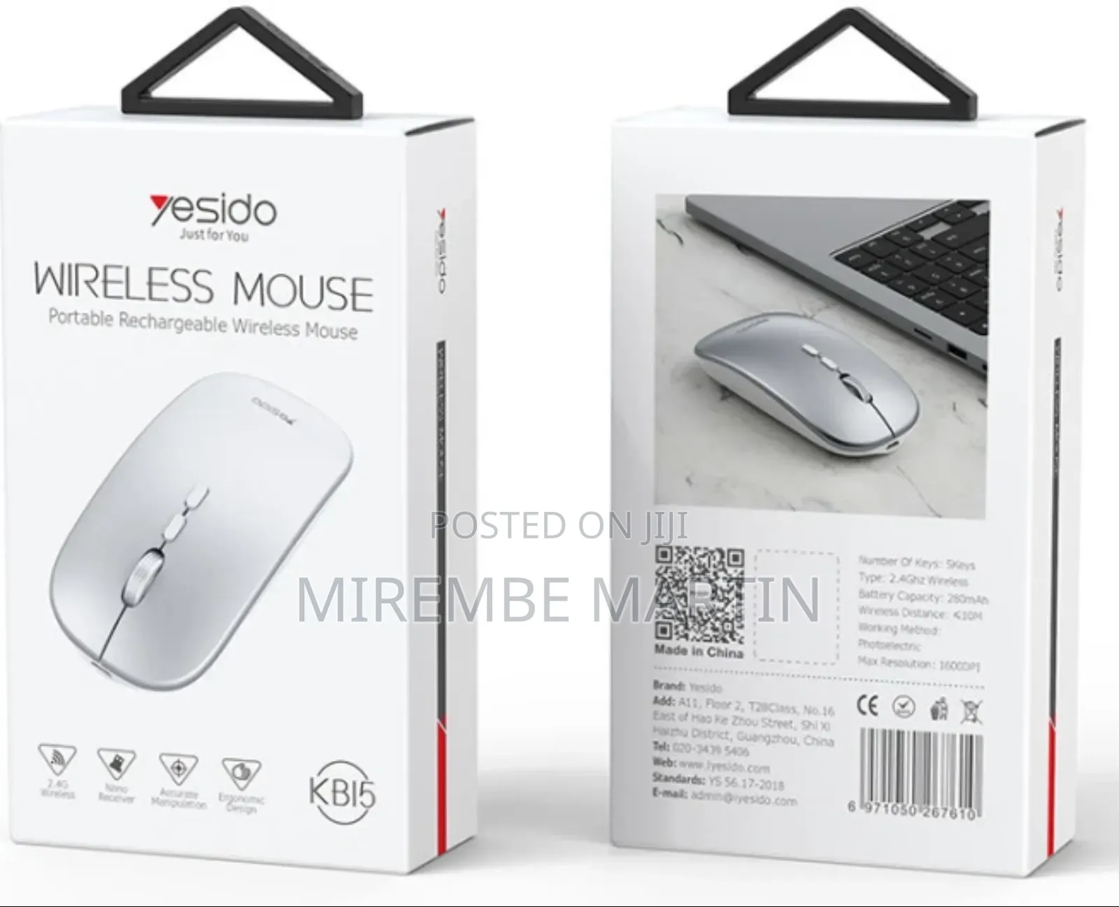 Yesido Kb15 Slim 2.4g Rechargeable Wireless Mouse