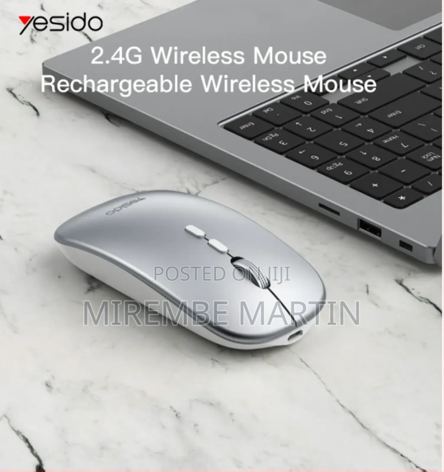 Yesido Kb15 Slim 2.4g Rechargeable Wireless Mouse