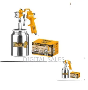 Ingco Air Spray Gun - Silver,Yellow