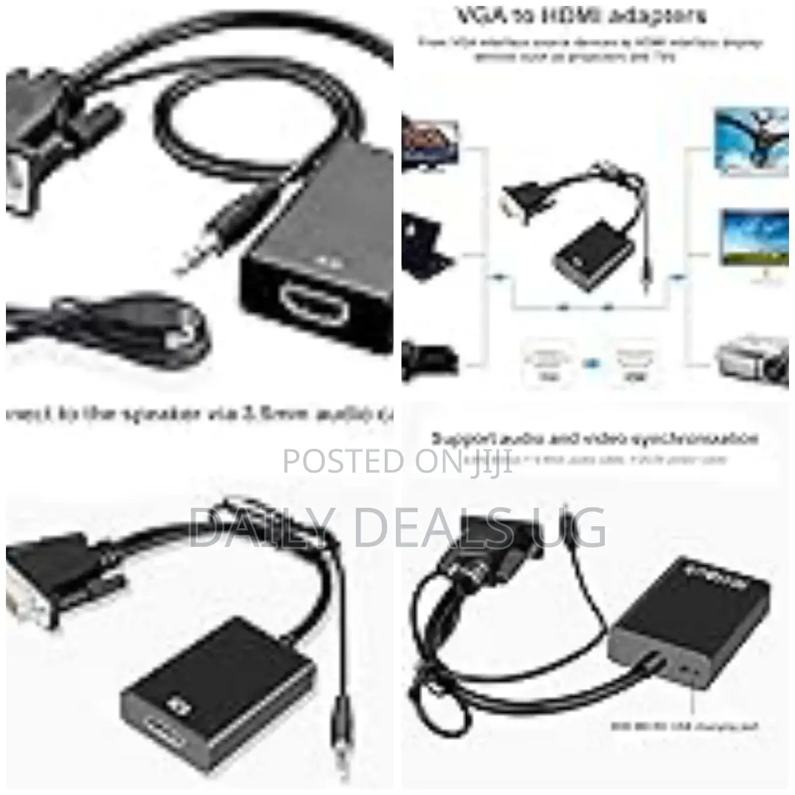 Seliacr Vga to Hdmi Adapter With 3.5 Mm Audio Cable