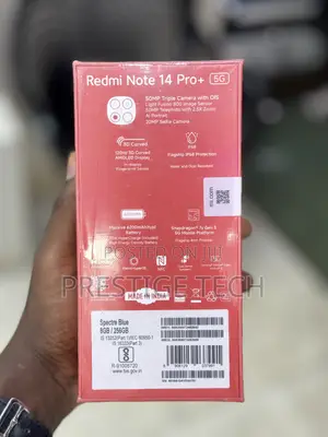 New Xiaomi Redmi Note 14 Pro+ 5G 256 GB Black