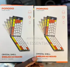 Porodo Crystal Shell Wireless Foldable Keyboard