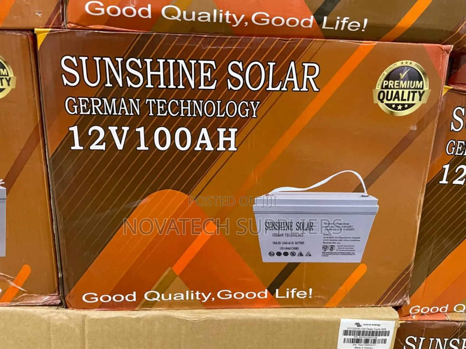 100ah German Technology Sunshine Solar Battery Jaxx